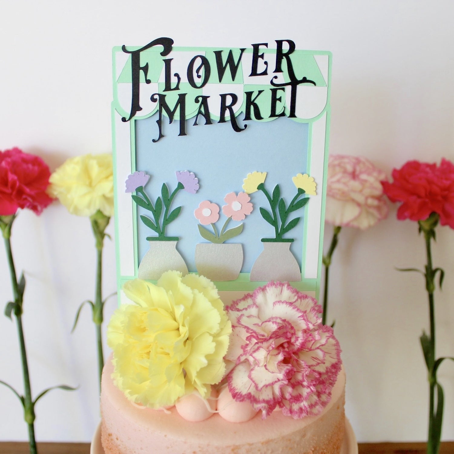Party pieces example using coloured paper